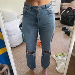 Abercrombie Ankle Straight Ultra High Rise Curve Love